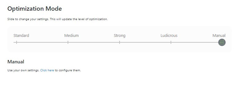 nitropack optimization modes